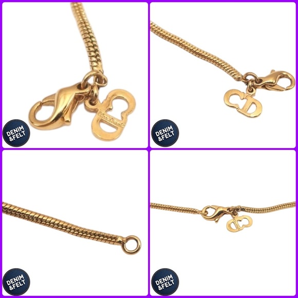 Christian Dior Vintage Gold Plated 2 Way Charm Logo Pendant Necklace |PRELOVED 💜 - Picture 14 of 16